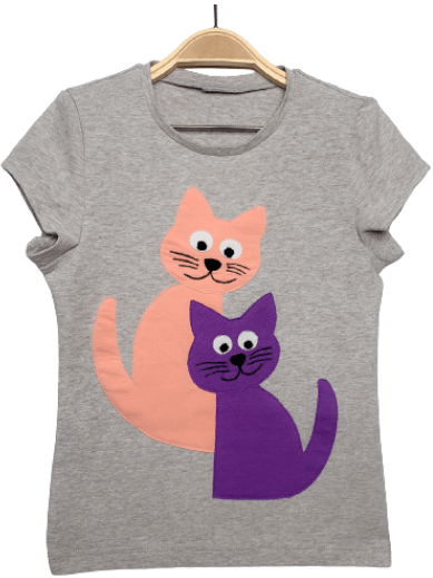Krekls ar diviem kaķiem