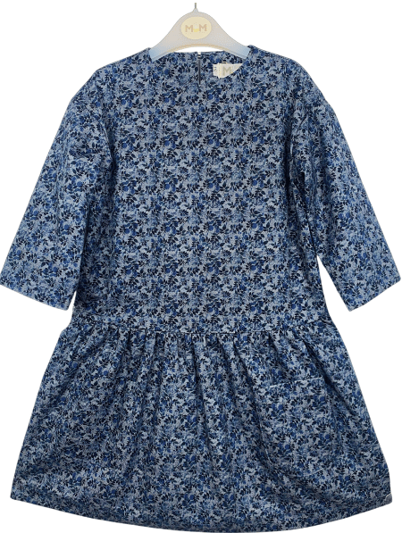Zila kleita ar lapiņu rakstu