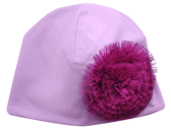 Cepure ar tilla puķi (violeta)