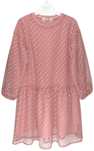 Komplekts: aprikožu rozā kleita + tilla virskleita